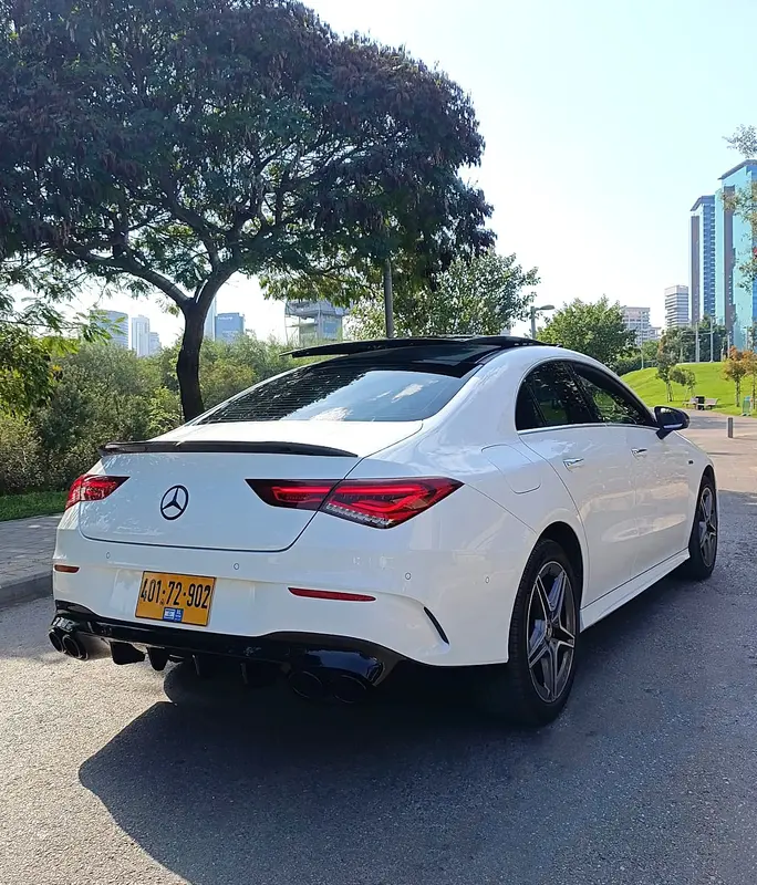 השכרת רכב לכול מטרה מרסדס AMG CLA כולל נהגת או נהג לבחירה +קישוט לרכב+זר כלה
