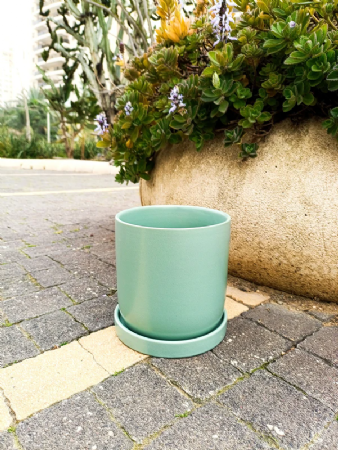 קרמיקה צילינדר ירוק 15.5