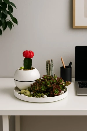 יחידה עציץ עם סוקולנטים